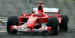Michael Schumacher i Storbritanniens GP 2004