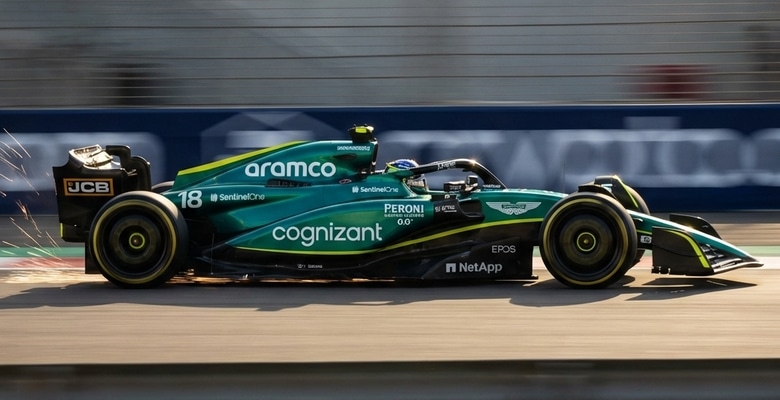 Formel 1-föraren Lance Stroll med nummer 18 som kör för Aston Martin under säsongen 2026.